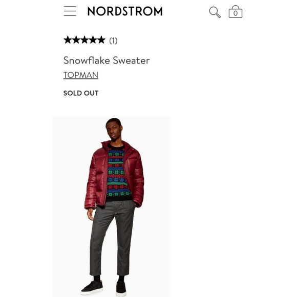 🔥HOST PICK NWT TOPSHOP Crewneck Snowflake Christmas Sweater - Picture 2 of 7